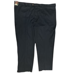 Roundtree & Yorke Travel Smart Pants 54x32 Blue Classic Fit Flat Front Non-Iron